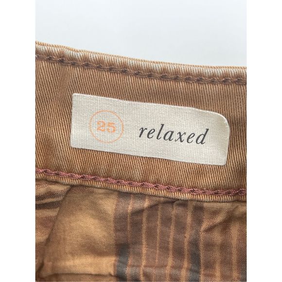 Anthropologie Chino Shorts Women Size 25 Brown Tan Relaxed Fit - Picture 11 of 13
